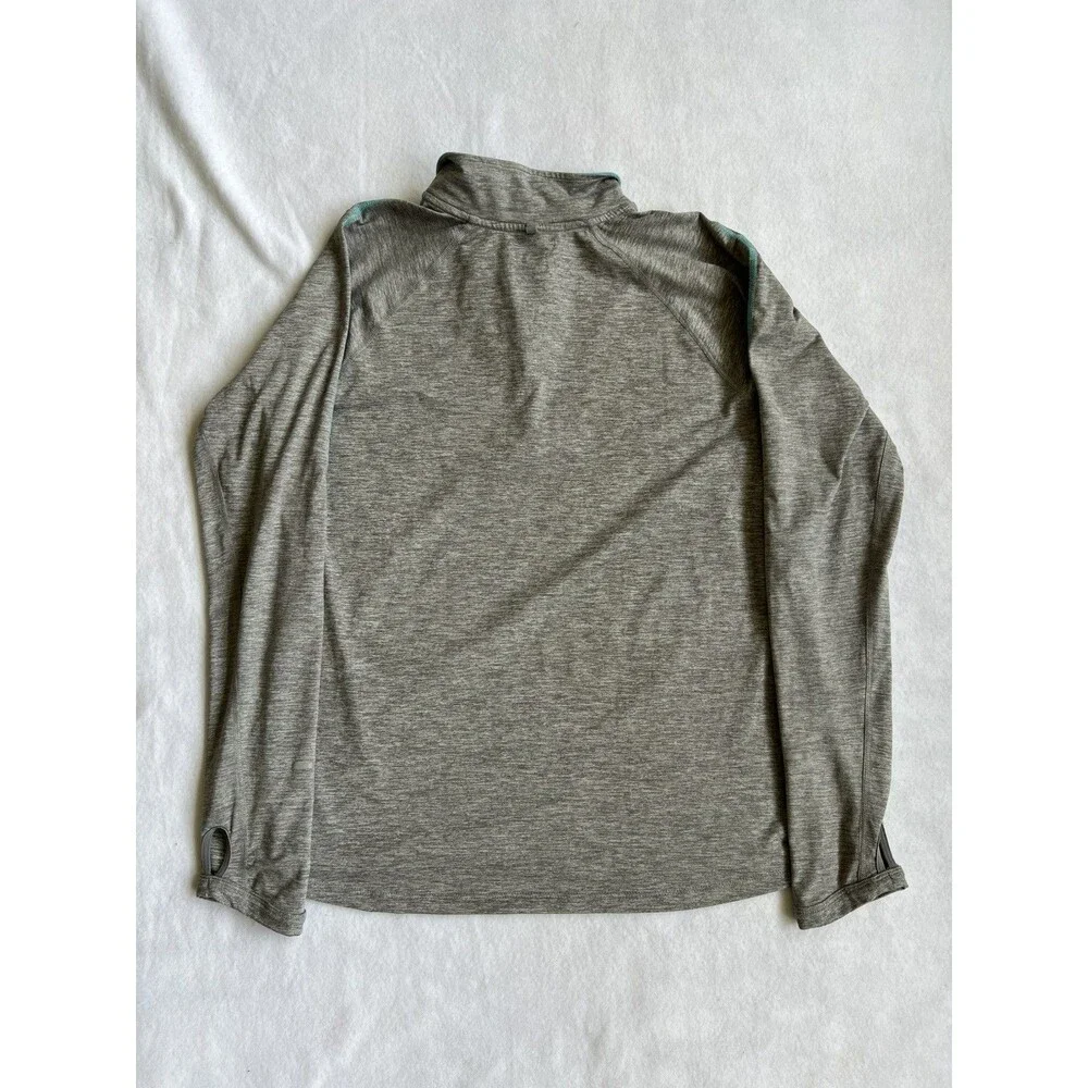 Nike Dri Fit Women's Gray Heathered Running Quarter Zip Pullover Size Large